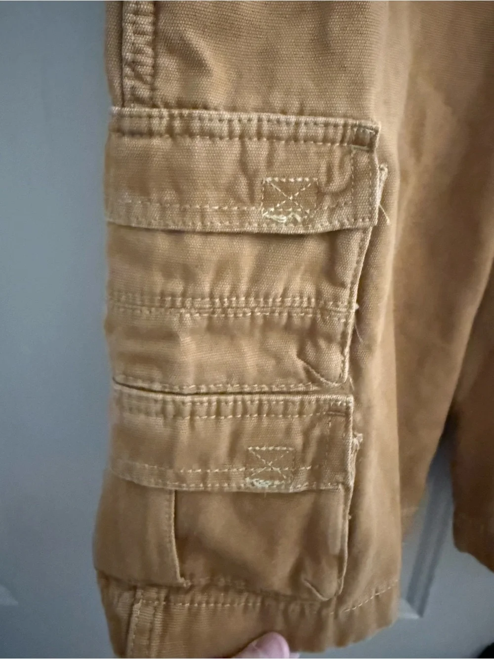 Wrangler Men's Tan Cargo Shorts - Utility Pocket Style